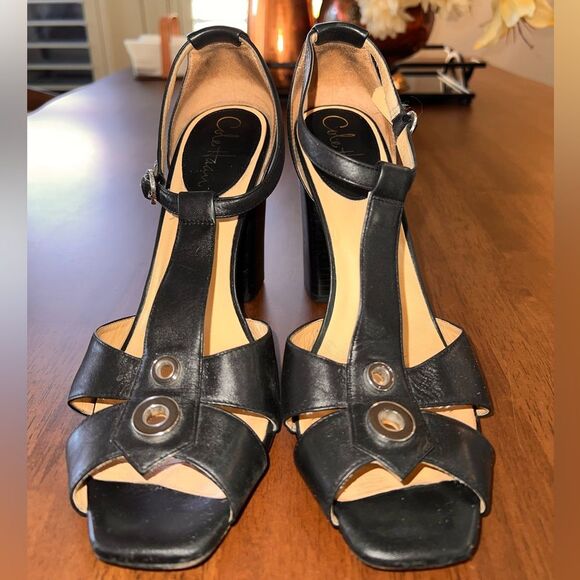 Black Leather T-Strap Heels Nike Air Comfort 8.5B Cole Haan Classic Pumps - Picture 2 of 7